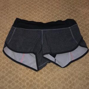 lulu shorts with pink accents